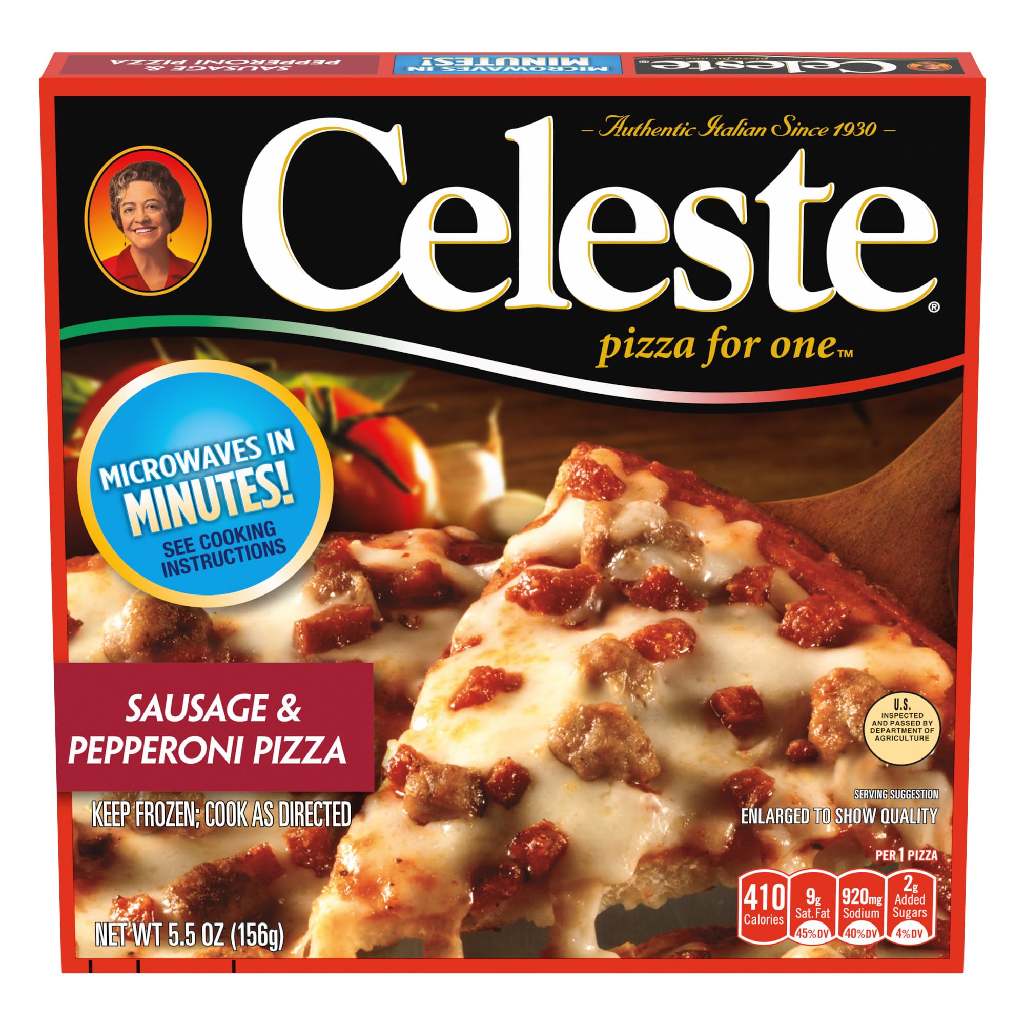 Amazon.com: Celeste Sausage and Pepperoni Pizza for One